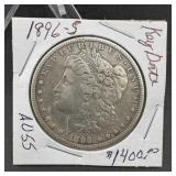 1896-s Morgan Silver Dollar Key Date. Mintage 5,00