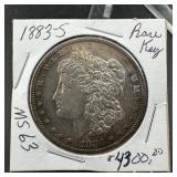 1883-s Morgan Silver Dollar. Mintage 6,250,000.