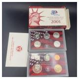 2001 U.s. Mint Silver Proof Set. Includes 90% Silv