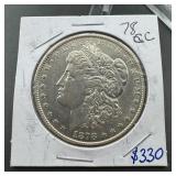 1878-cc Morgan Silver Dollar Higher Grade. Mintage