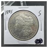 1885-S Morgan Silver Dollar. Mintage 1,497,000.