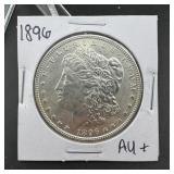 1896 Morgan Silver Dollar higher grade. Mintage 9,