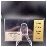 1861 Confederate States Of America Bond $4.