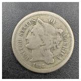 1866 Three Cent Piece.