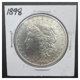 1898 Morgan Silver Dollar. Mintage 5,884,000.