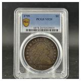 1799 Draped Bust Silver Dollar Pcgs Vf20. Early Ty