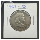 1958 Franklin Silver Half Dollar.