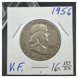 1950-55 Franklin Silver Half Dollar.