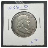 1956 Franklin Silver Half Dollar.