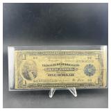 1918 $1 Federal Reserve Bank Of New York Note. Gre