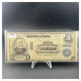 1902 $5 The First National Bank Of Wausau Wisconsi