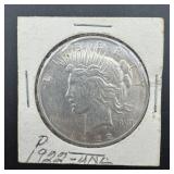 1922 Peace Silver Dollar. Mintage 51,737,000.