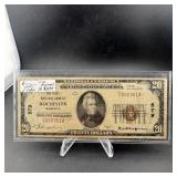 1929 $20 First National Bank of Rochester Minnesot
