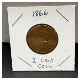 1866 Two-Cent Piece.