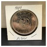 1964 Canadian Silver Dollar (80% silver).