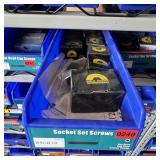 Bin With Assorted Hardware Items. See Photo. Pleas