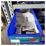 Bin With Assorted Hardware Items. See Photo. Pleas