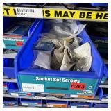 Bin With Assorted Hardware Items. See Photo. Pleas