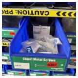 Bin With Assorted Hardware Items. See Photo. Pleas