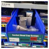 Bin With Assorted Hardware Items. See Photo. Pleas