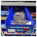 Bin With Assorted Hardware Items. See Photo. Pleas