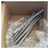 Qty 11- 3/4 In. X 14 In. Galvanized Hex Lag Bolts.