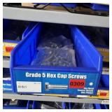 Bin With Assorted Hardware Items. See Photo. Pleas