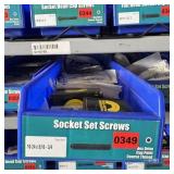 Bin With Assorted Hardware Items. See Photo. Pleas