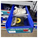 Bin With Assorted Hardware Items. See Photo. Pleas