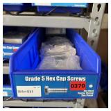 Bin With Assorted Hardware Items. See Photo. Pleas