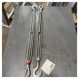 2 Qty ï¿½ 5/8x18 In. Eyehook Turnbuckles.