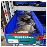 Bin With Assorted Hardware Items. See Photo. Pleas