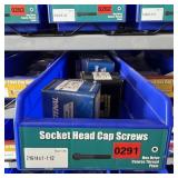 Bin With Assorted Hardware Items. See Photo. Pleas