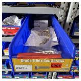 Bin With Assorted Hardware Items. See Photo. Pleas