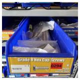 Bin With Assorted Hardware Items. See Photo. Pleas