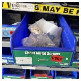 Bin With Assorted Hardware Items. See Photo. Pleas