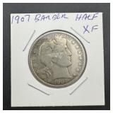 1907 Barber Silver Half Dollar ï¿½ Xf
