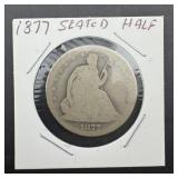 1877 Seated Liberty Silver Half Dollar
