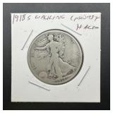 1918-s Walking Liberty Silver Half Dollar