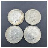 Four 40% Silver Kennedy Half Dollars ï¿½ Includes Tw