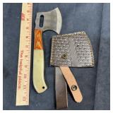 New LMK handmade Damascus steel hatchet with appro
