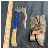New LMK handmade Damascus steel tomahawk with appr