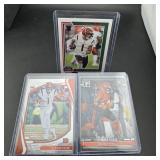 (3) Ja'marr Chase Rookie Football Cards.