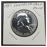 1957 Franklin Silver Half Dollar ï¿½ Proof