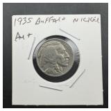 1935 Buffalo Nickel ï¿½ Au+ ï¿½ Full Horn