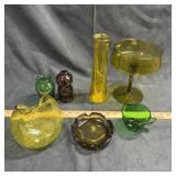 Green & Amber Glass Assortment