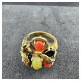 Vintage Set Multi-stone Ring - As Shown.