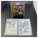 (3) Justin Jefferson Rookie Football Cards.