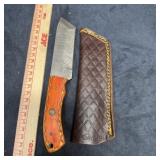 MHS Cutlery Damascus Steel Knife with Sheath