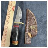 MHS Cutlery Damascus Steel Knife with Sheath
